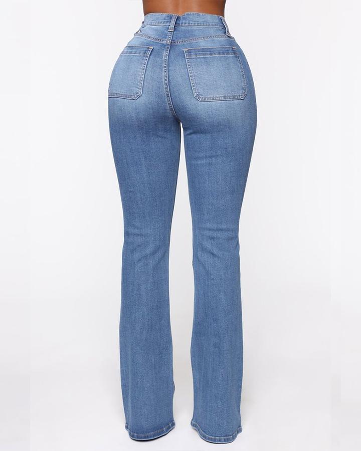 👖Pantalón de talle alto con botones