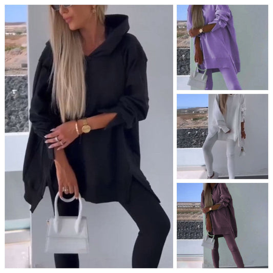 ✨2024 Νέα προϊόντα💖 Σετ 2 τεμαχίων Hoodie and Jogger Leggings-GR