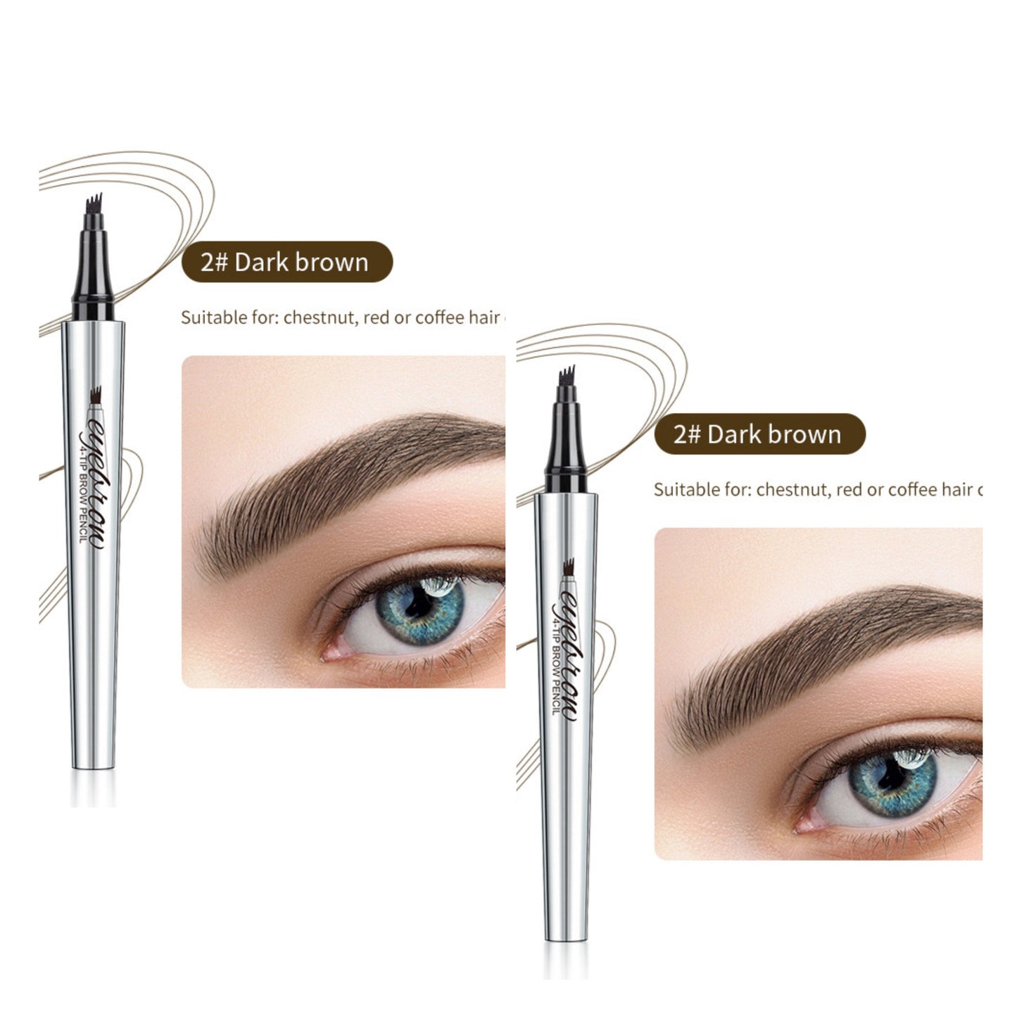 Αδιάβροχο στυλό φρυδιών 3D Microblading (2 τεμ.)-GR