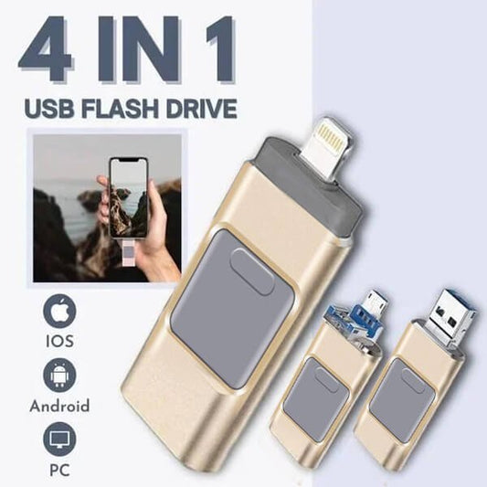 4-v-1 Hitri USB Flash Drive za iPhone, iPad, Android, PC itd. 16-128g