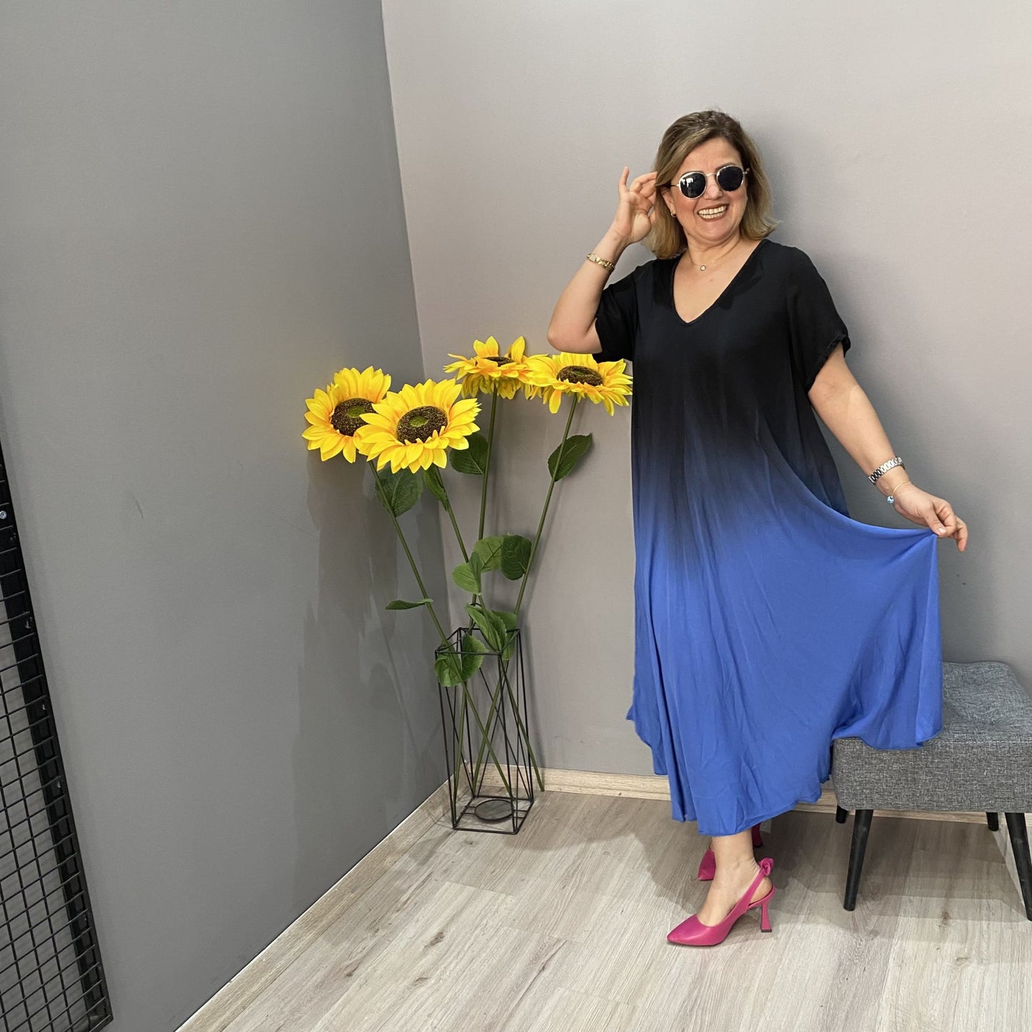 👗 Talijanska casual maxi haljina s gradijentnom bojom