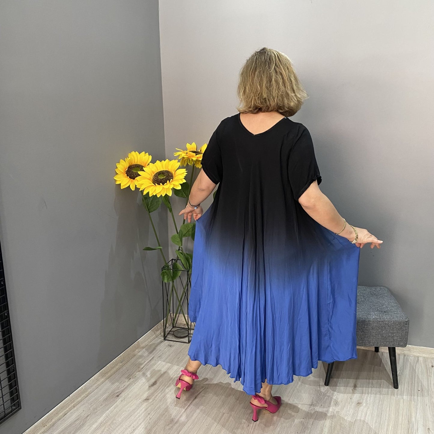 👗 Talijanska casual maxi haljina s gradijentnom bojom