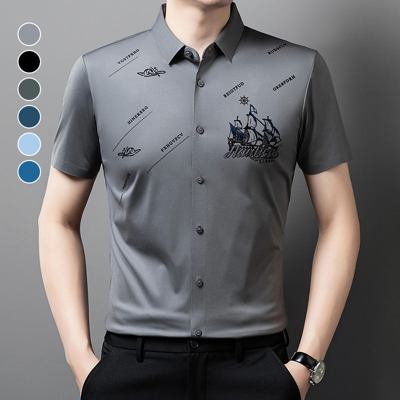 👔Camisa business de manga corta para hombre con botones.-SP