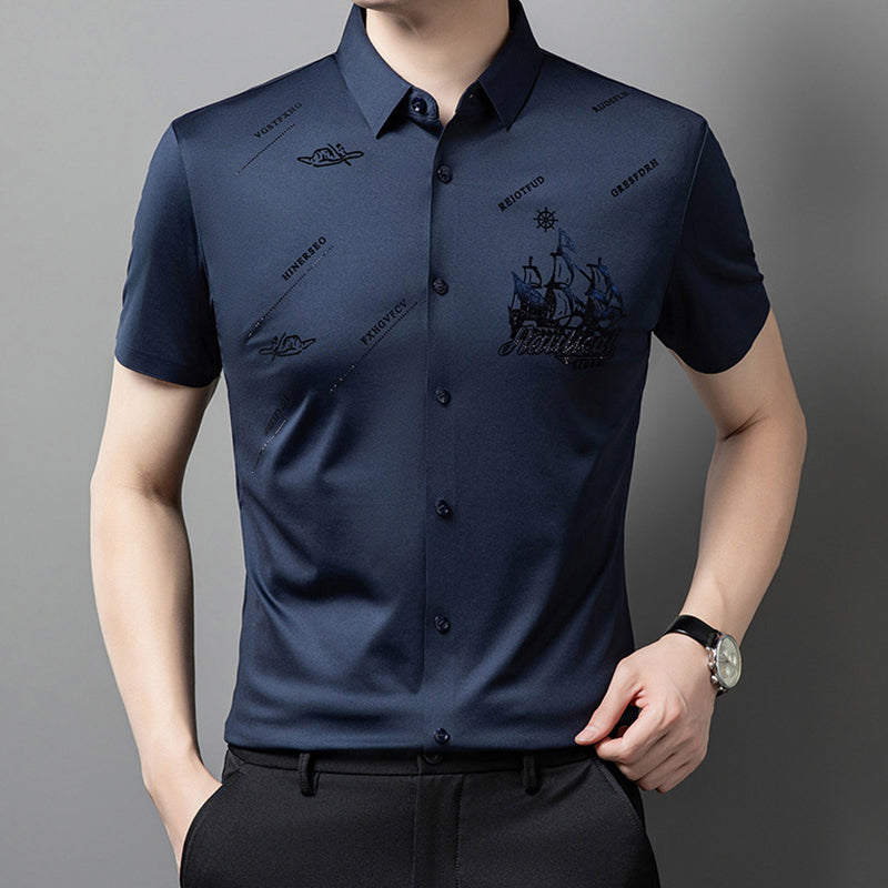 👔Camisa business de manga corta para hombre con botones.-SP