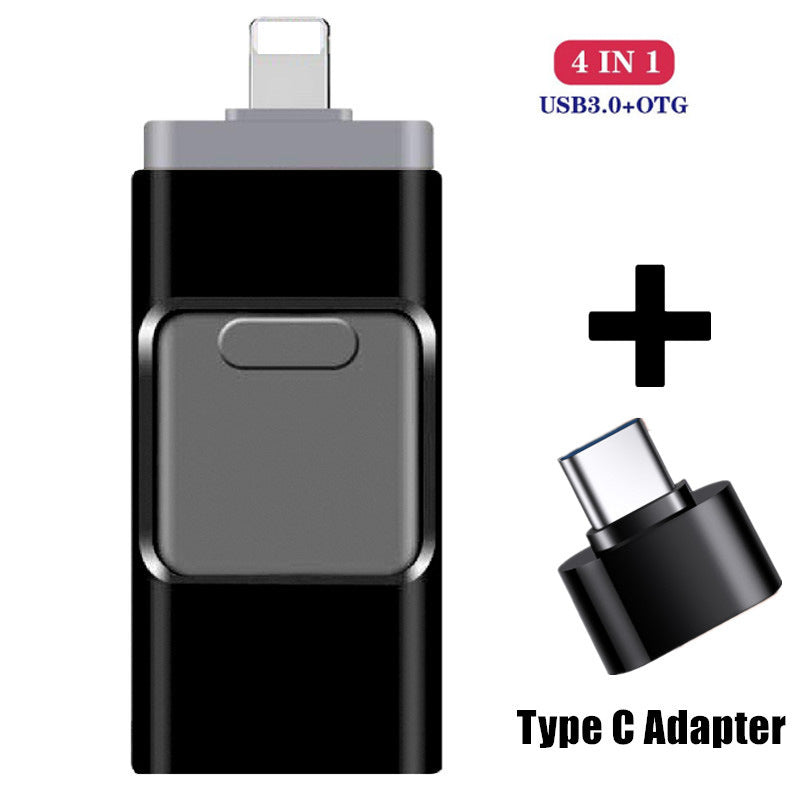 4-v-1 Hitri USB Flash Drive za iPhone, iPad, Android, PC itd. 16-128g