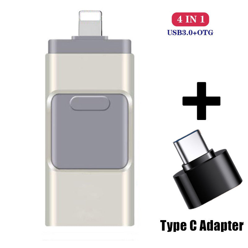 4-v-1 Hitri USB Flash Drive za iPhone, iPad, Android, PC itd. 16-128g